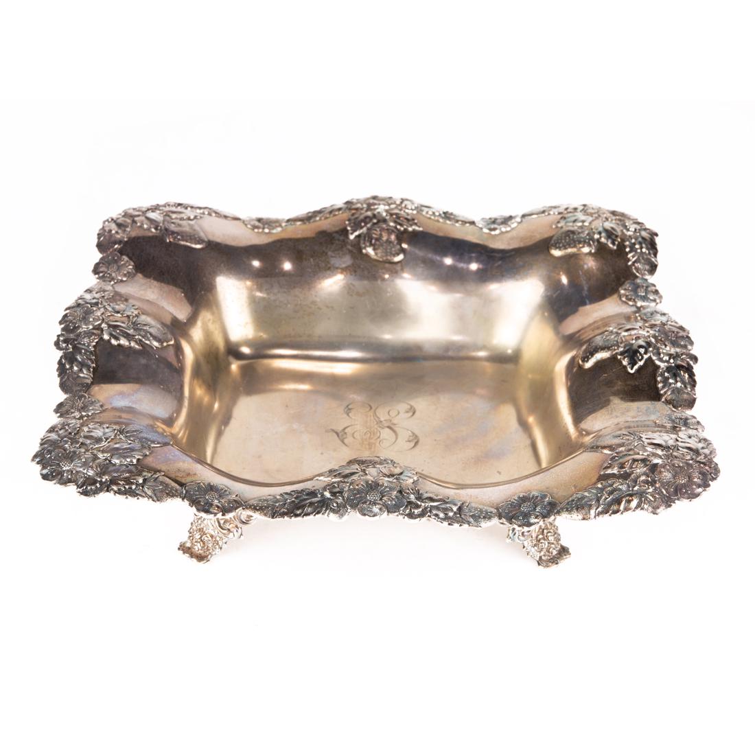 A Shreve & Co "Strawberry" pattern sterling fruit bowl (1 of 2)