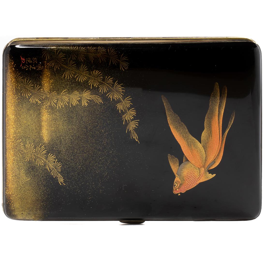 A Japanese Namiki Studio lacquered cigarette case, (1 of 4)