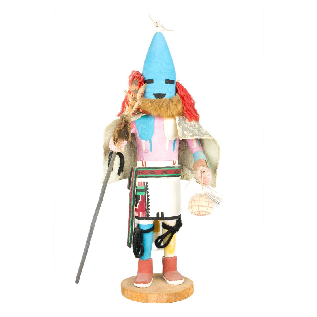 A Kachina figure of Aholi by Norman Liwa (1 of 4)