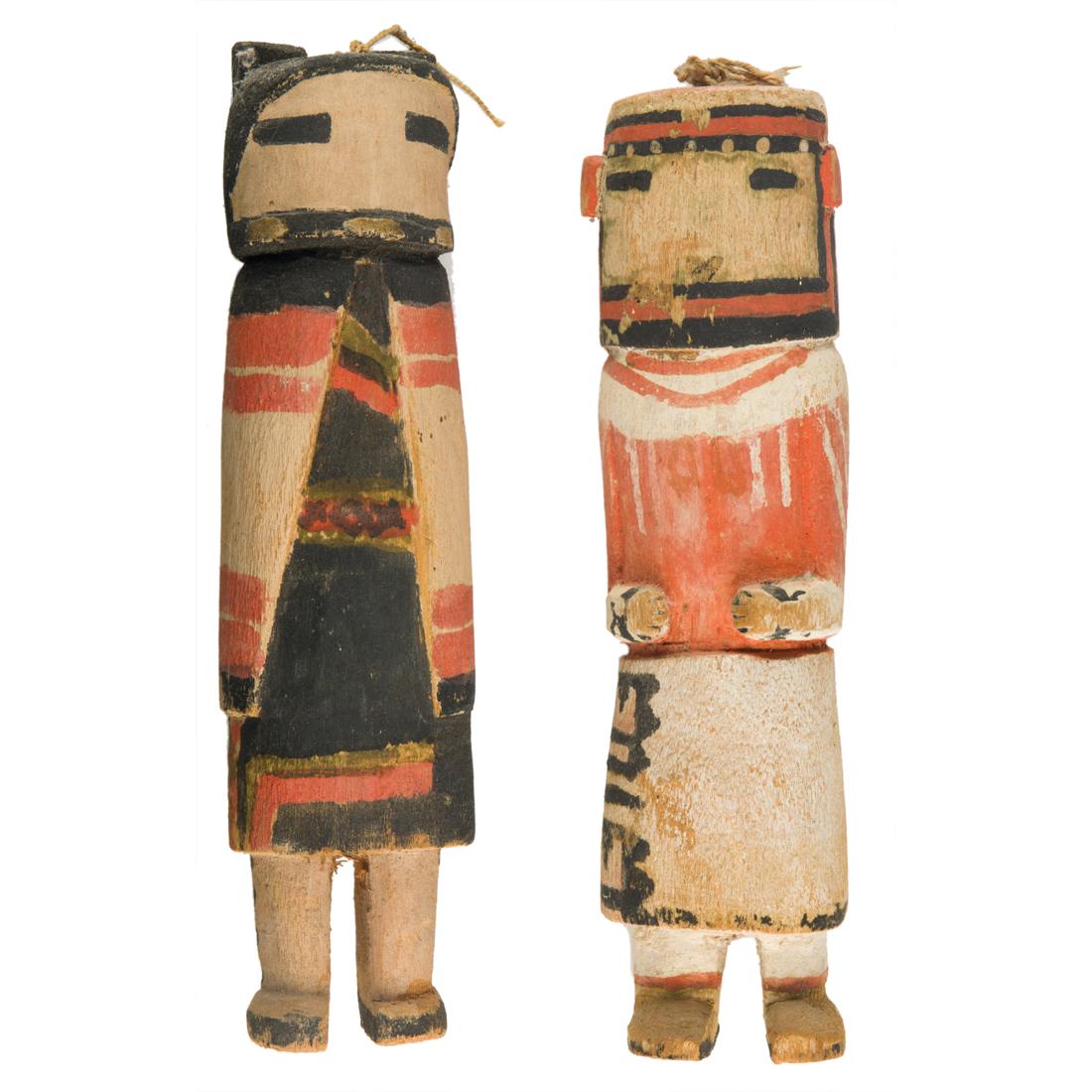 Two Kachina figures including a corn maiden, early 20th (1 of 4)