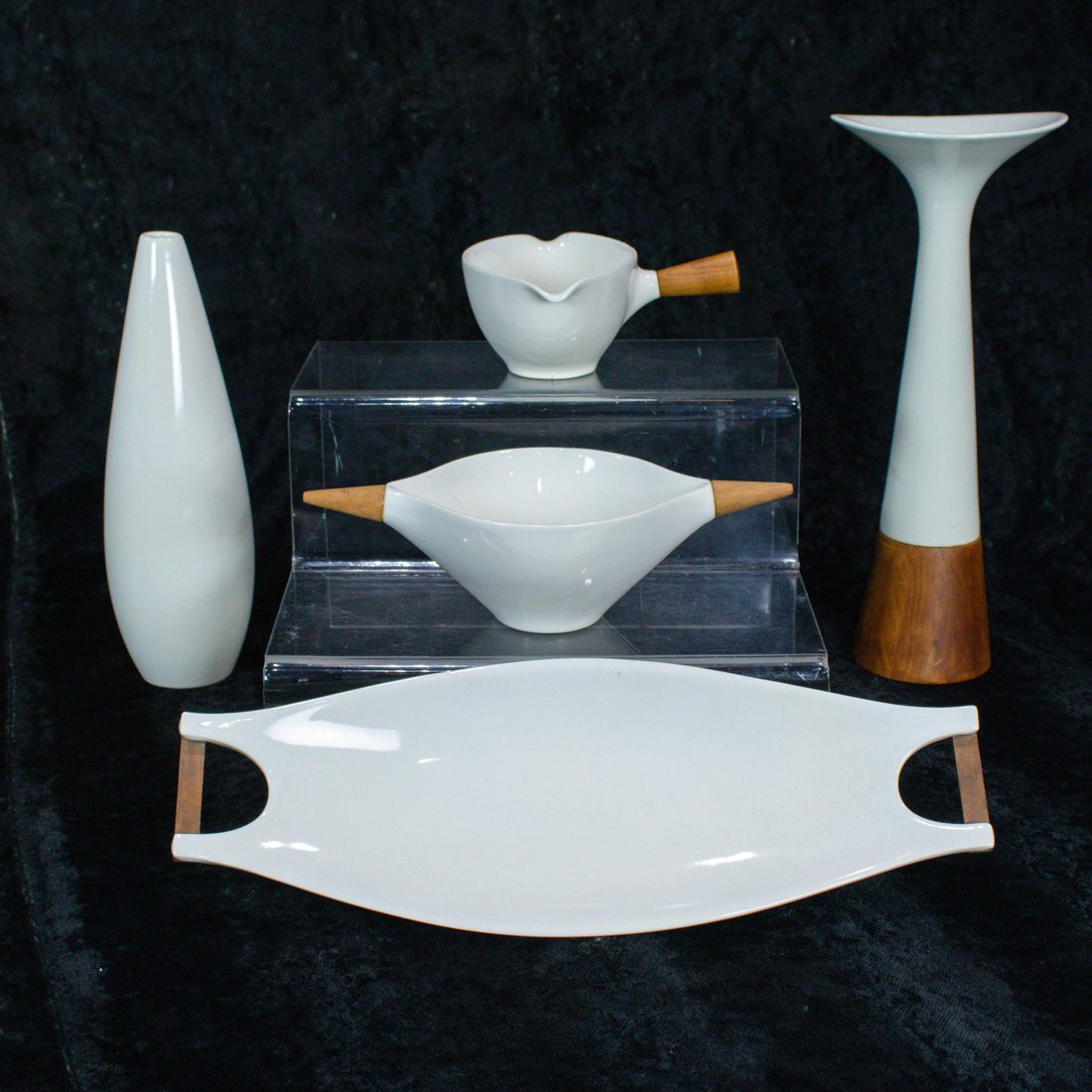 (lot of 5) Michael Lax for Raymor Hyalin capri ceramic (1 of 6)