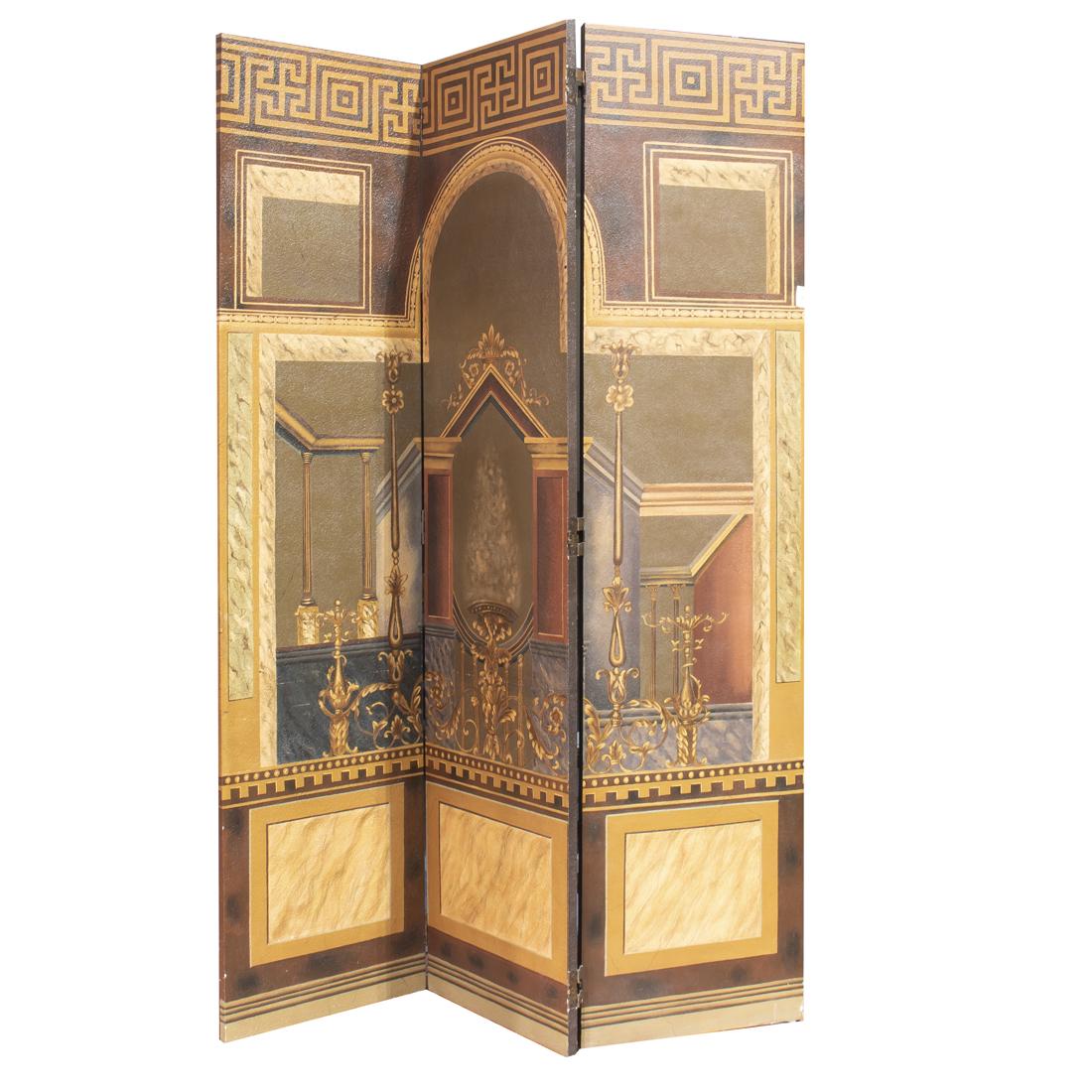 A Classical style paint decorated room divder (1 of 1)
