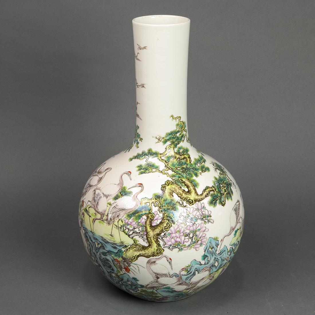 Chinese famille rose globular vase (1 of 4)