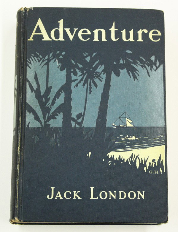 Book, Jack London, Adventure signed & inscribed: Book, Jack London (1876-1916), Adventure, March 1911 edition, inscribed and signed by Jack London to Waldron, in Glen Ellen, California, Oct. 15, 1915, includes original gelatin silver prints (laid do