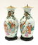 2510: Pair of Chinese Enameled Porcelain Vases (Lamps)