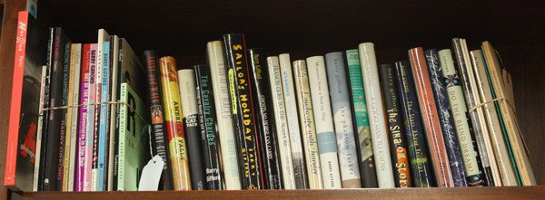 Lot of hard and soft bound books: (lot of 43) Shelf of novels by Barry Gifford, many signed, most first editions