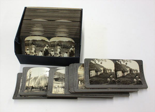 Keystone View Company stereoview cards: (lot 0f 78) Keystone View Company stereoview cards, from the Stereographic Library, primary volume III and IV, containing images of wild animals, people of the world and ethnic groups, the Spirit of S