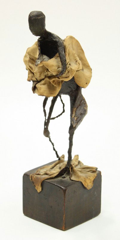 Sculpture, Robert Cremean, Sketch for Seasons: Metal, wood and fabric sculpture, ''Sketch of Seasons'', 1961, by Robert Cremean (American, b.1932), title label affixed bottom base, overall: 12.75''h x 3.5''w x 4.5''d