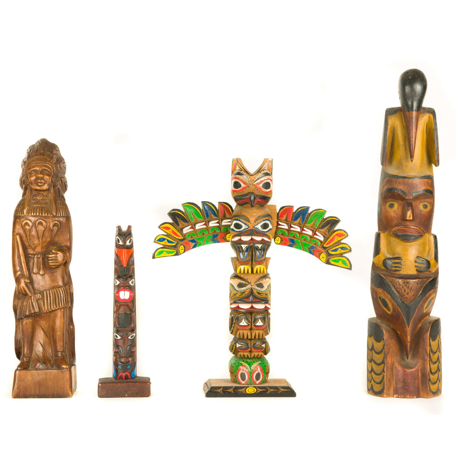 (lot of 4) Native American totem group (1 of 7)