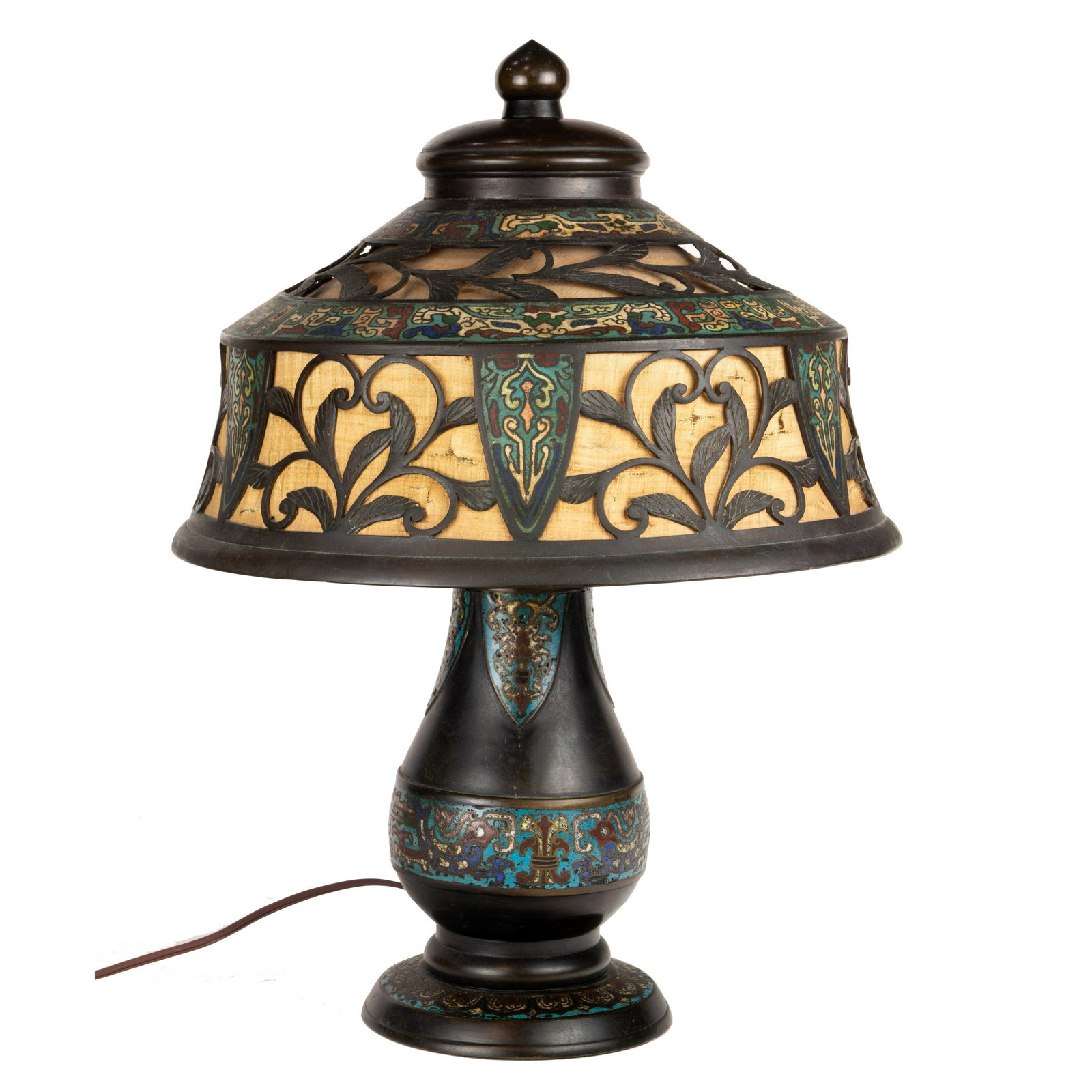 A Japanese champleve lamp in the Arts and Crafts taste (1 of 3)