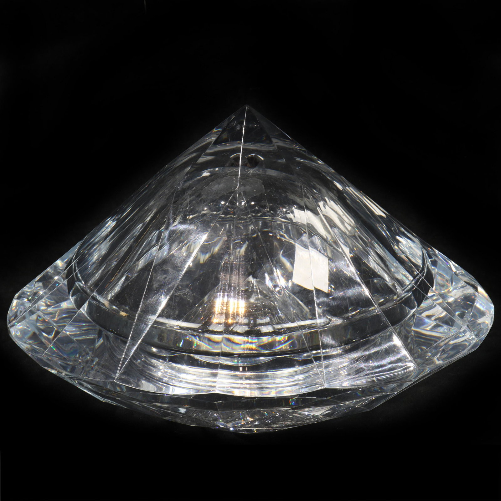 Sculpture, Diamond: American School (20th century), Diamond, acrylic sculpture with lid, unsigned, overall: 10"h x 12"w x 12"d