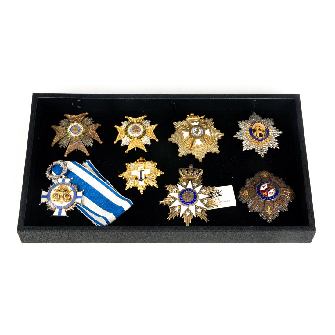 (Lot of 8) Star enamel medals including a a white and (1 of 1)