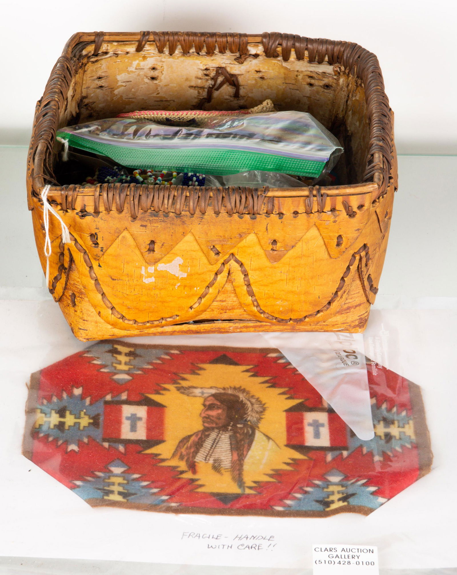 A group of miscellaneous Native American beaded items (1 of 1)