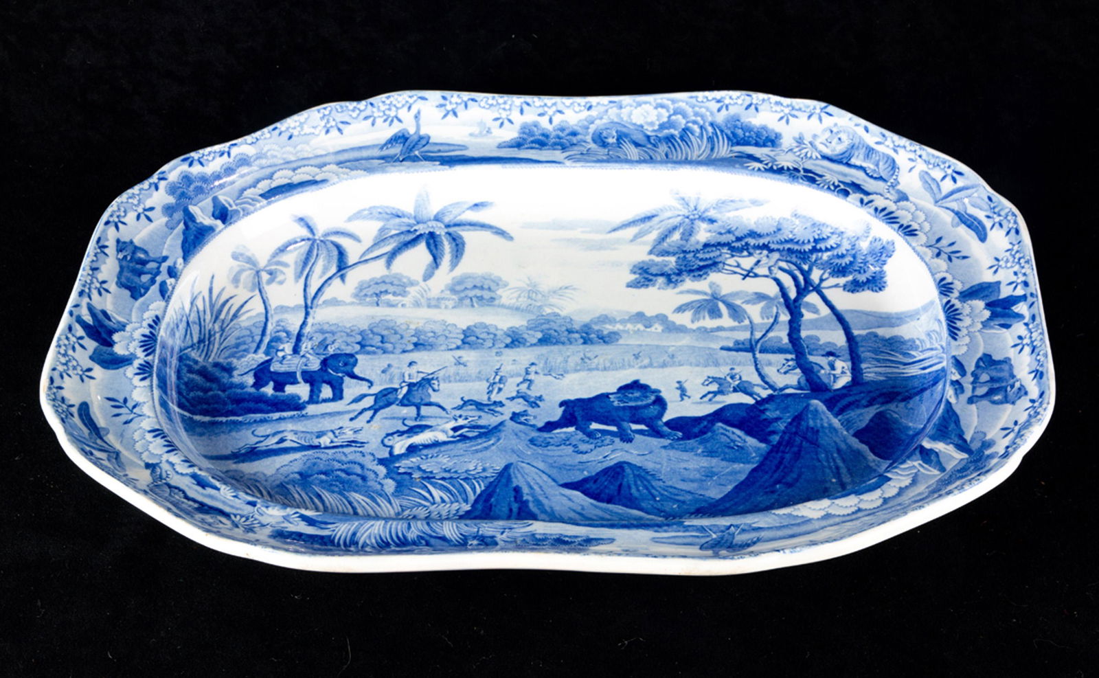 Spode blue and white pottery platter from the Indian (1 of 1)