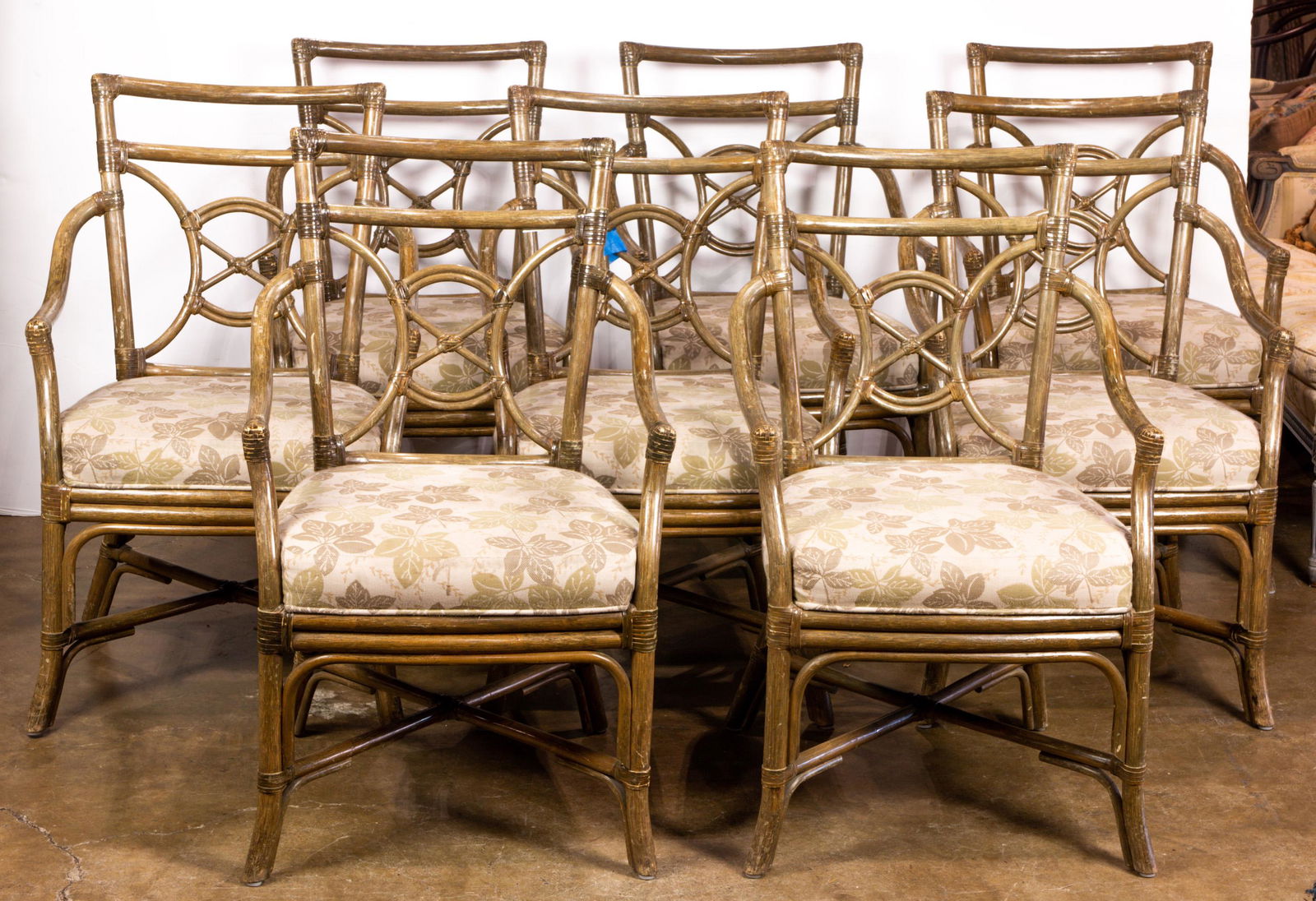 (lot of 8) McGuire San Francisco style side chairs (1 of 1)