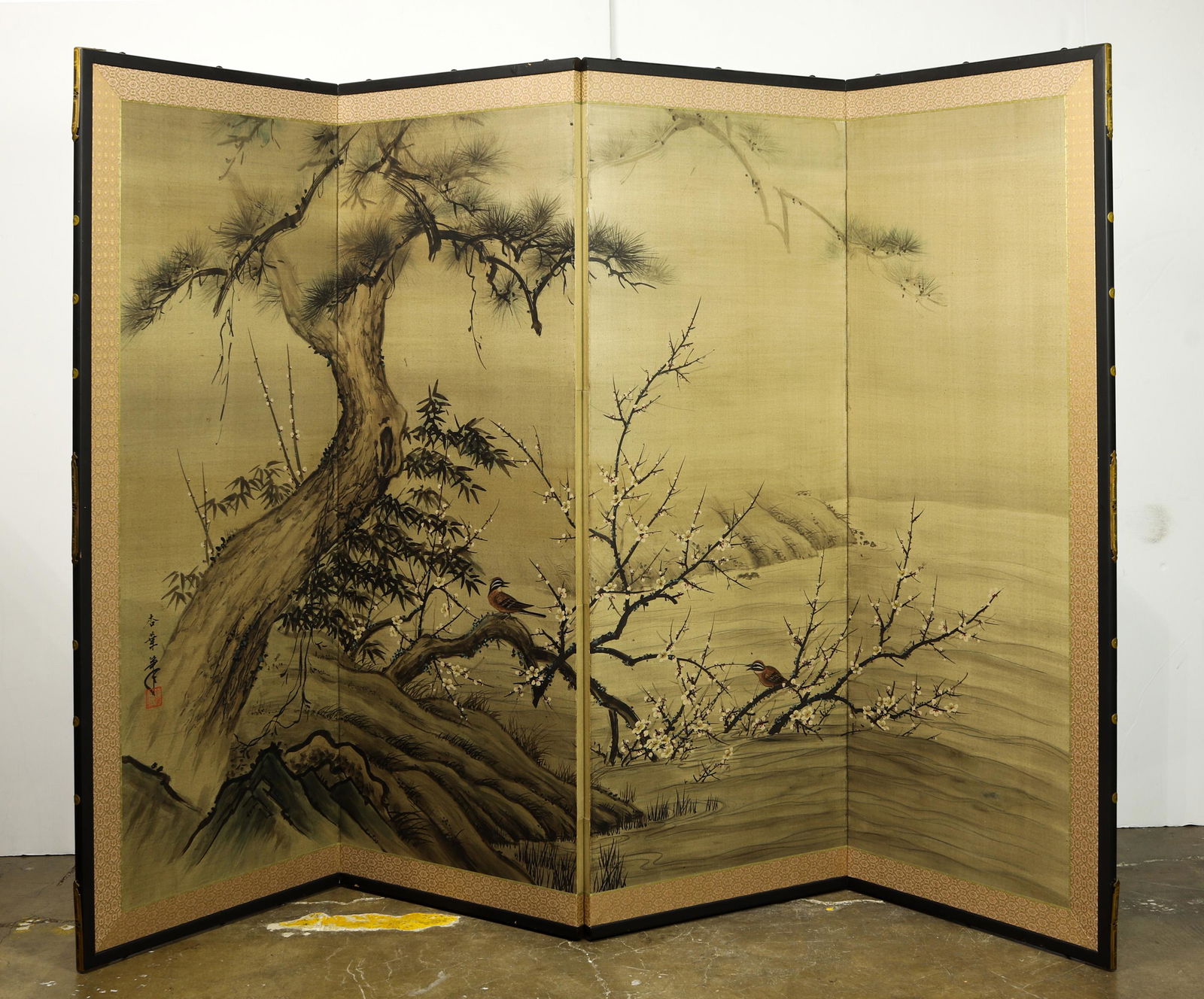 Japanese four-panel folding screen (1 of 1)