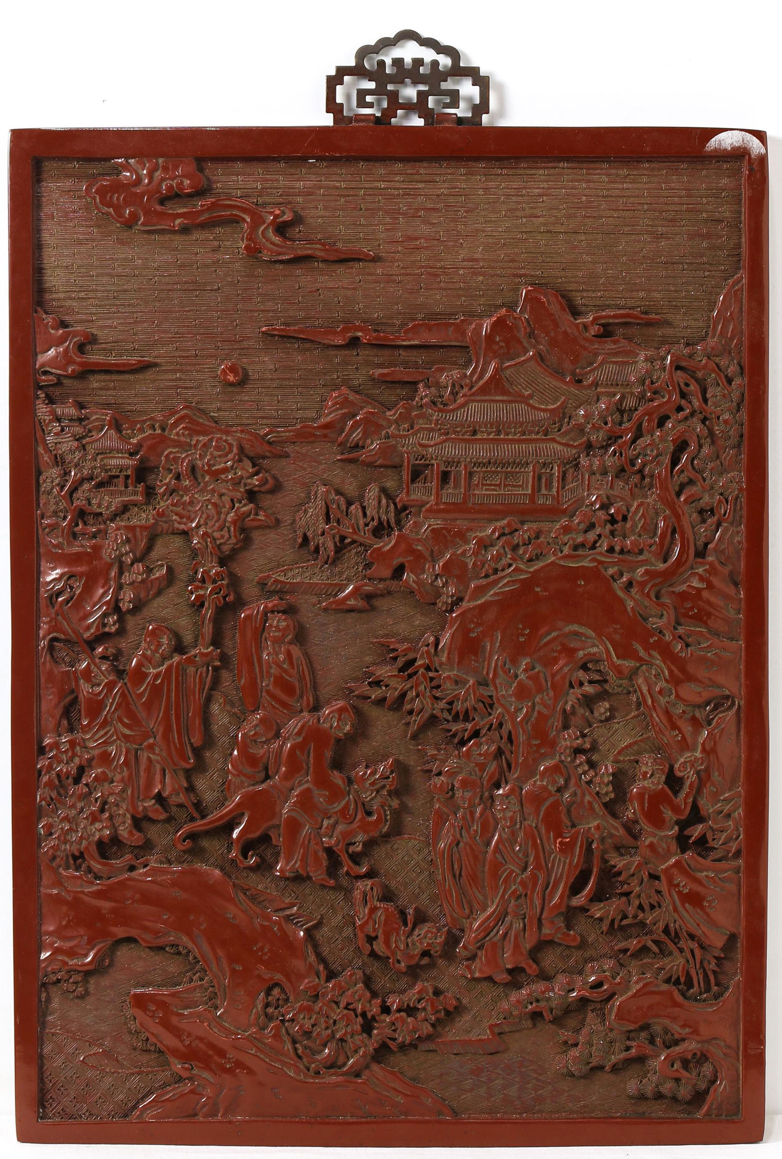 Chinese red lacquered wall panel (1 of 1)
