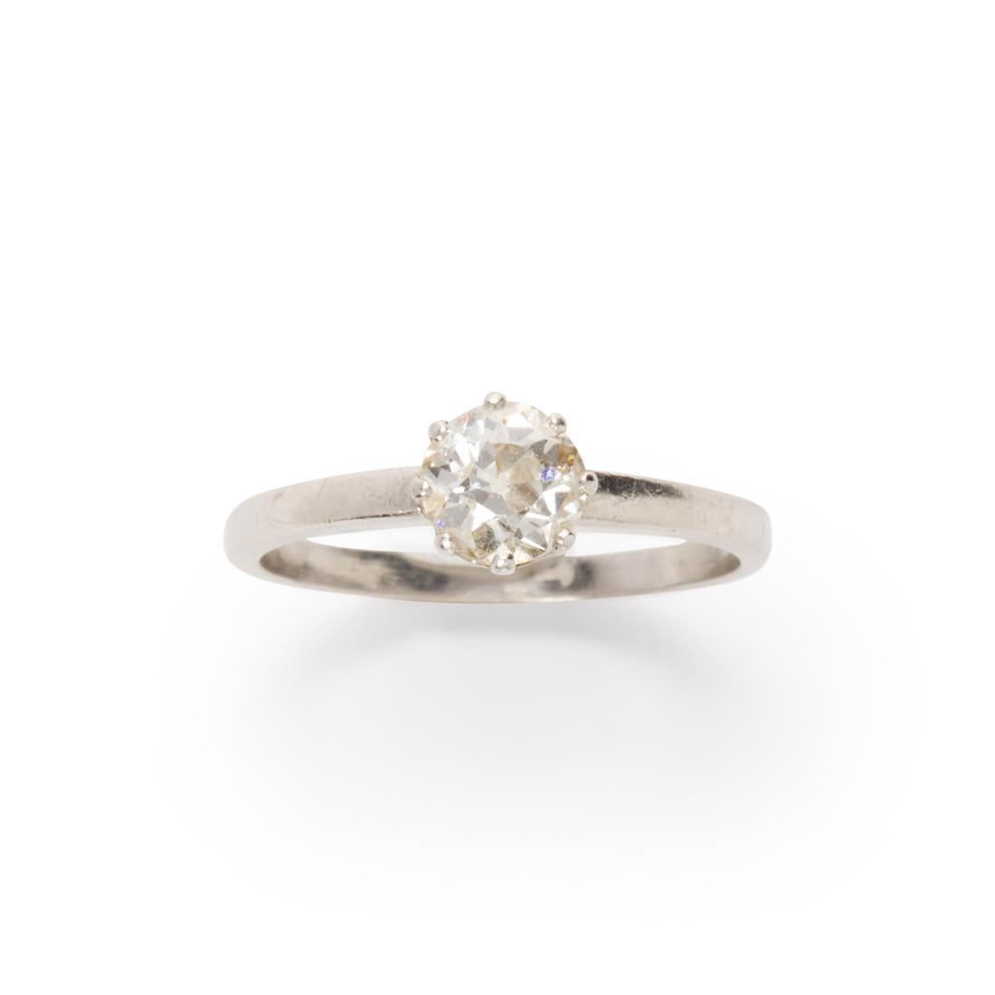 A diamond and platinum ring (1 of 2)