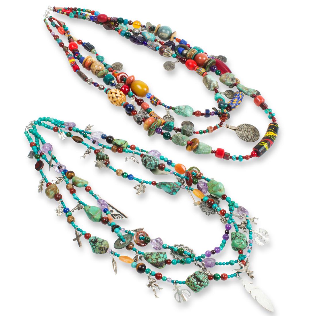 A group of hardstone bead necklaces (1 of 1)