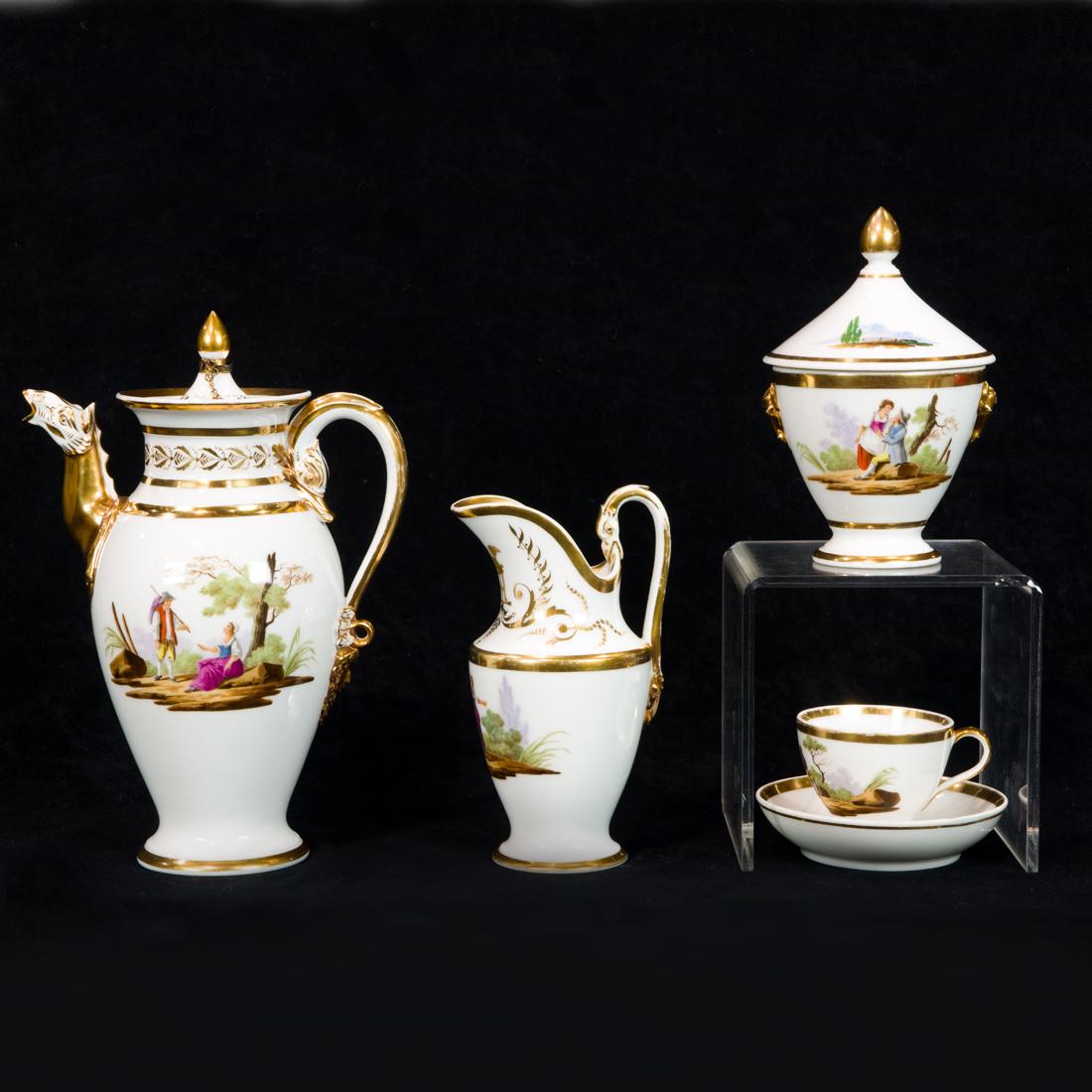 (Lot of 24) A Continental porcelain coffee set (1 of 3)