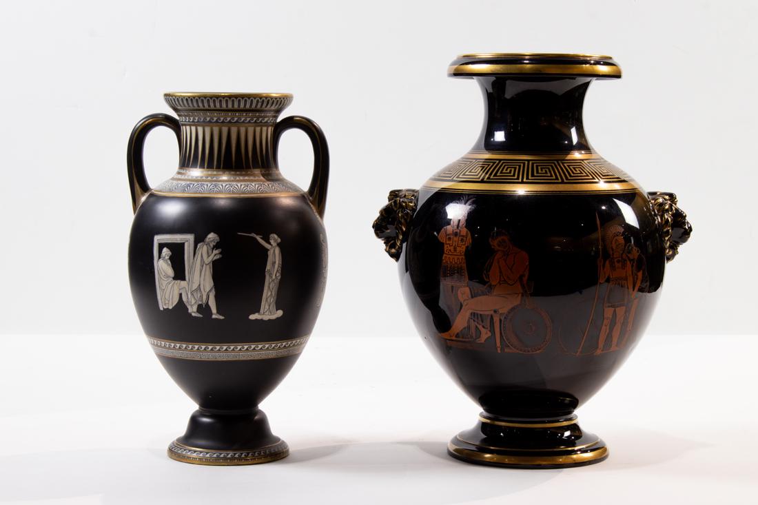 (Lot of 2) English pottery urns in the Greek Revival style (1 of 4)