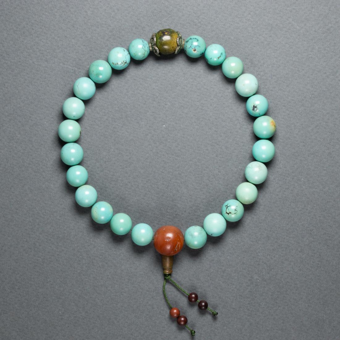 Chinese turquoise prayer beads (1 of 2)