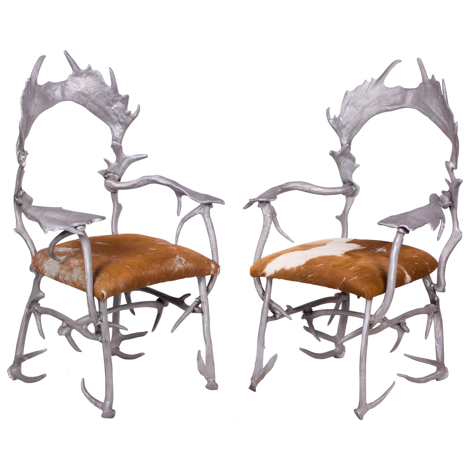 Arthur Court antler chairs, pair (1 of 3)