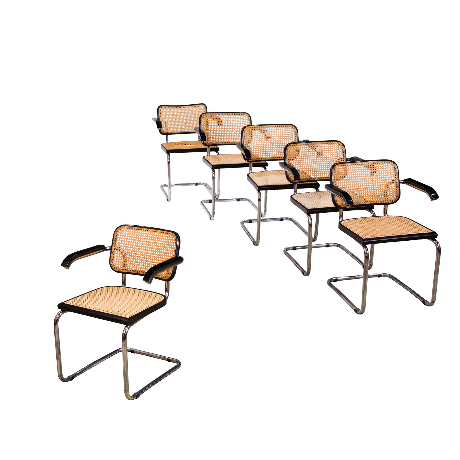 Marcel Breuer Cesca dining armchairs, set of six (1 of 3)