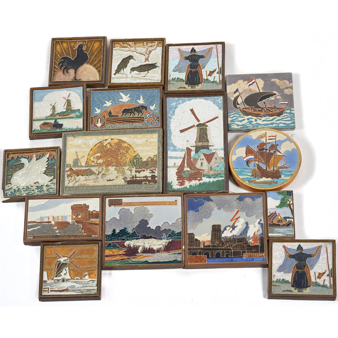 (lot of 16) Dutch art tiles (1 of 1)
