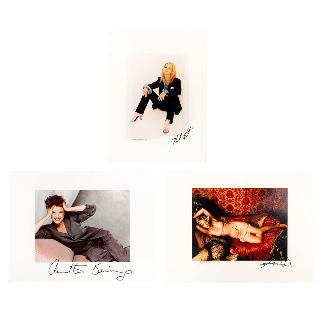 (lot of 3) Celebrity autographed and artist signed limited edition photographs (1 of 1)