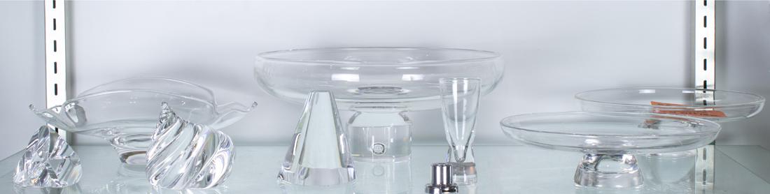 (lot of 8) Steuben glass serving pieces and paperweights (1 of 1)