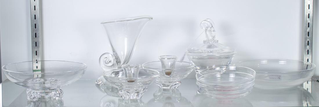 (lot of 9) Steuben glass tableware (1 of 1)