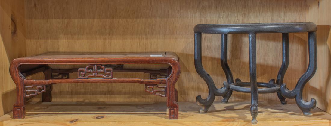 (lot of 2) Large Chinese wood stands (1 of 1)