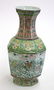6678: Chinese Famille Verte Porcelain Hexagonal Vase,Qi - 5