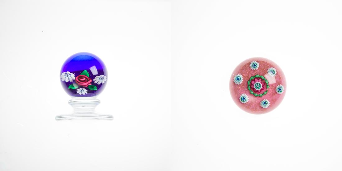 (lot of 2) Charles Kaziun Jr. miniature paperweights (1 of 5)