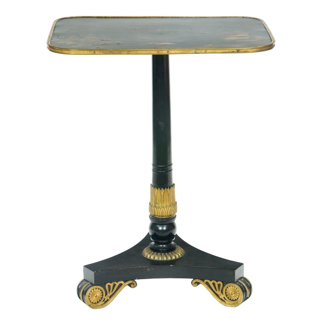 A Regency Chinoiserie lacquered table with gilt brass mounts (1 of 3)