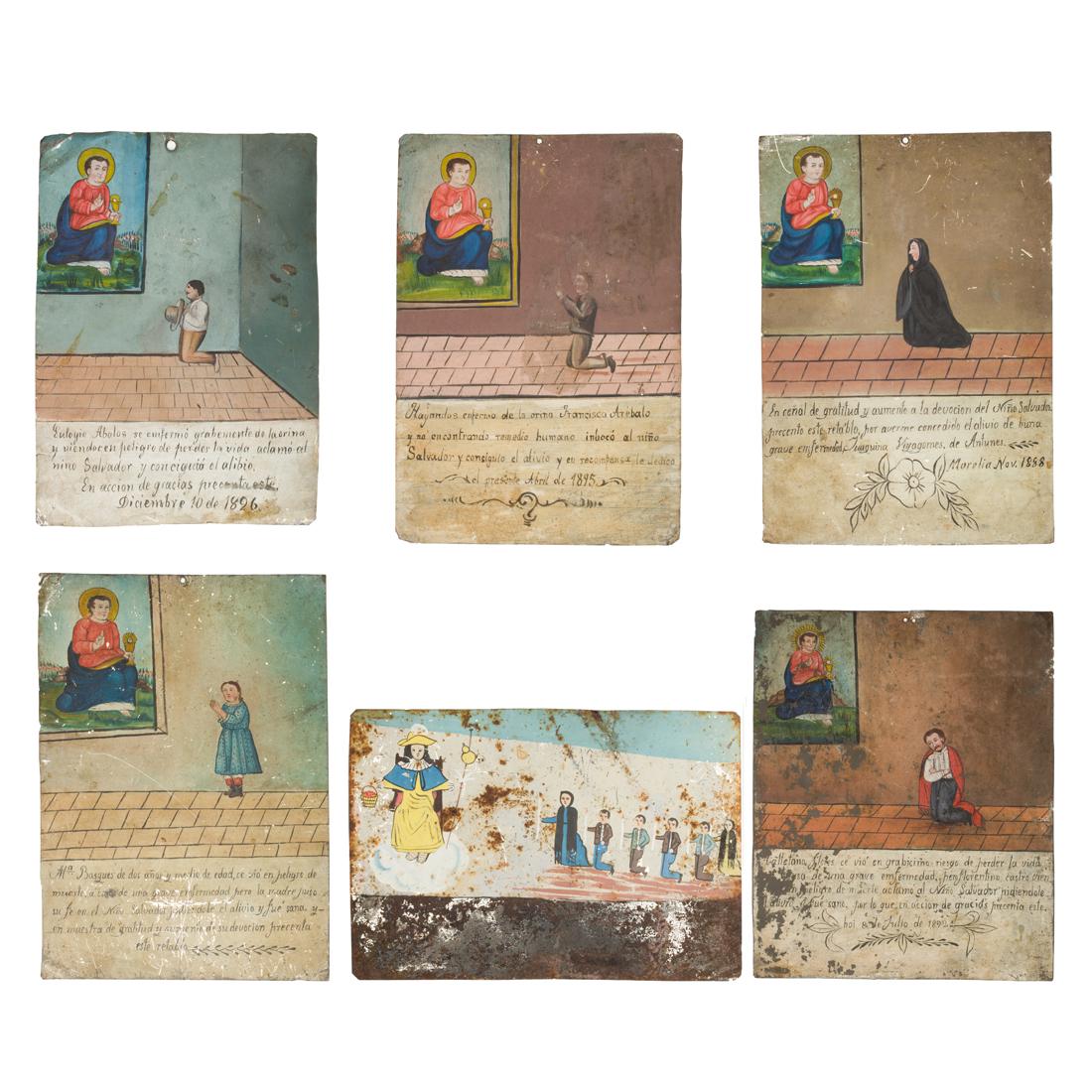 (lot of 6) Mexican Spanish Colonial tin retablos (1 of 7)