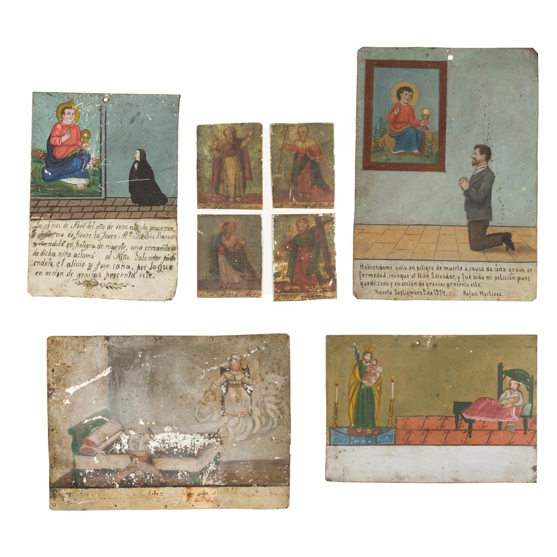 (lot of 8) Spanish Colonial tin retablos (1 of 6)