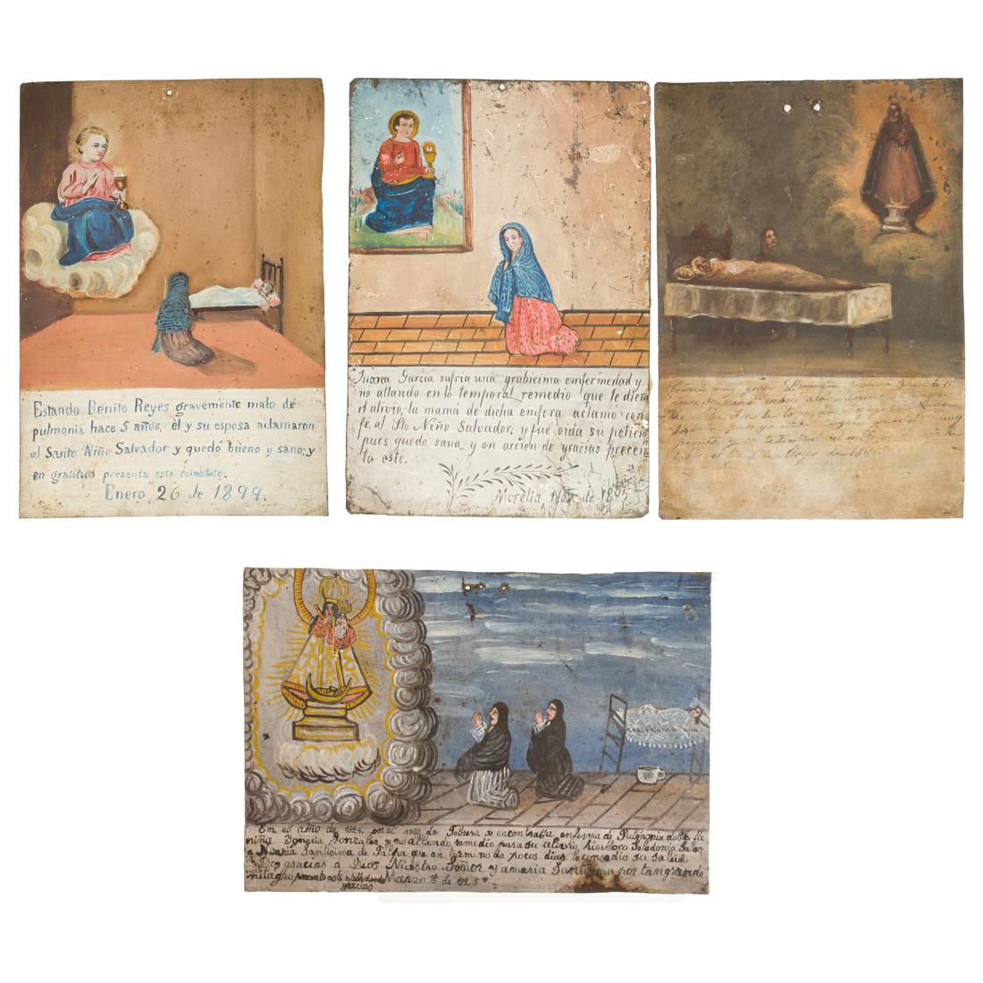(lot of 4) Spanish Colonial tin retablos (1 of 5)