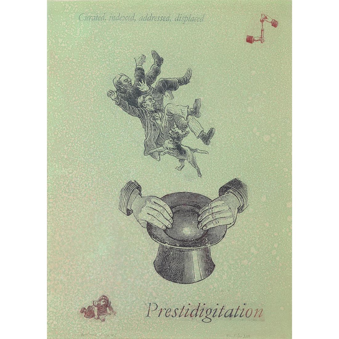 Print, Maria Porges: Maria Porges (American, 20/21st century), "Prestidigitation," 2000, monotype, pencil signed and dated lower right, inscribed "Art + Science = Magic, #5" lower right, gallery label (John Berggruen Gall