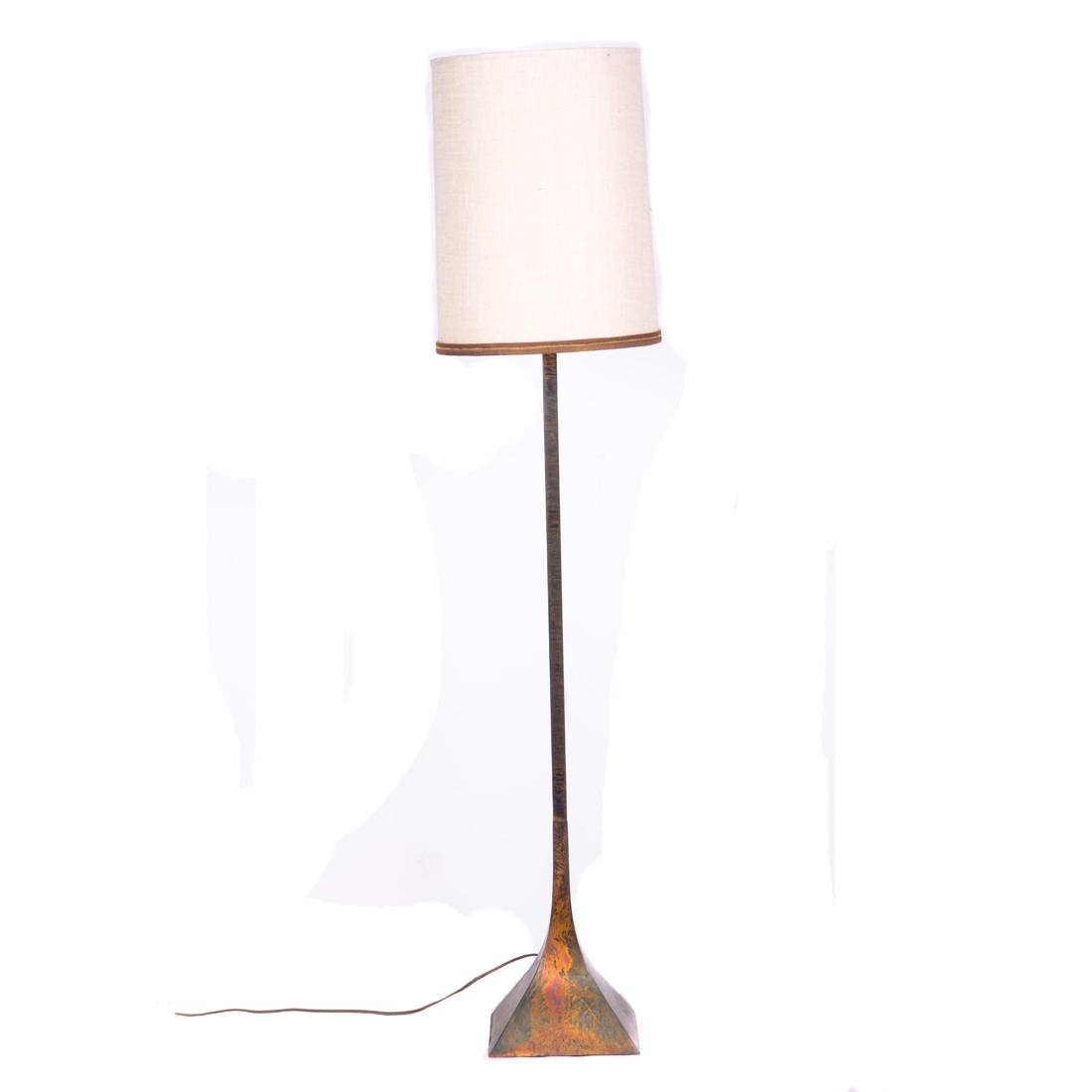 A Laurel Lamp Co. acid etched copper floor lamp (1 of 3)