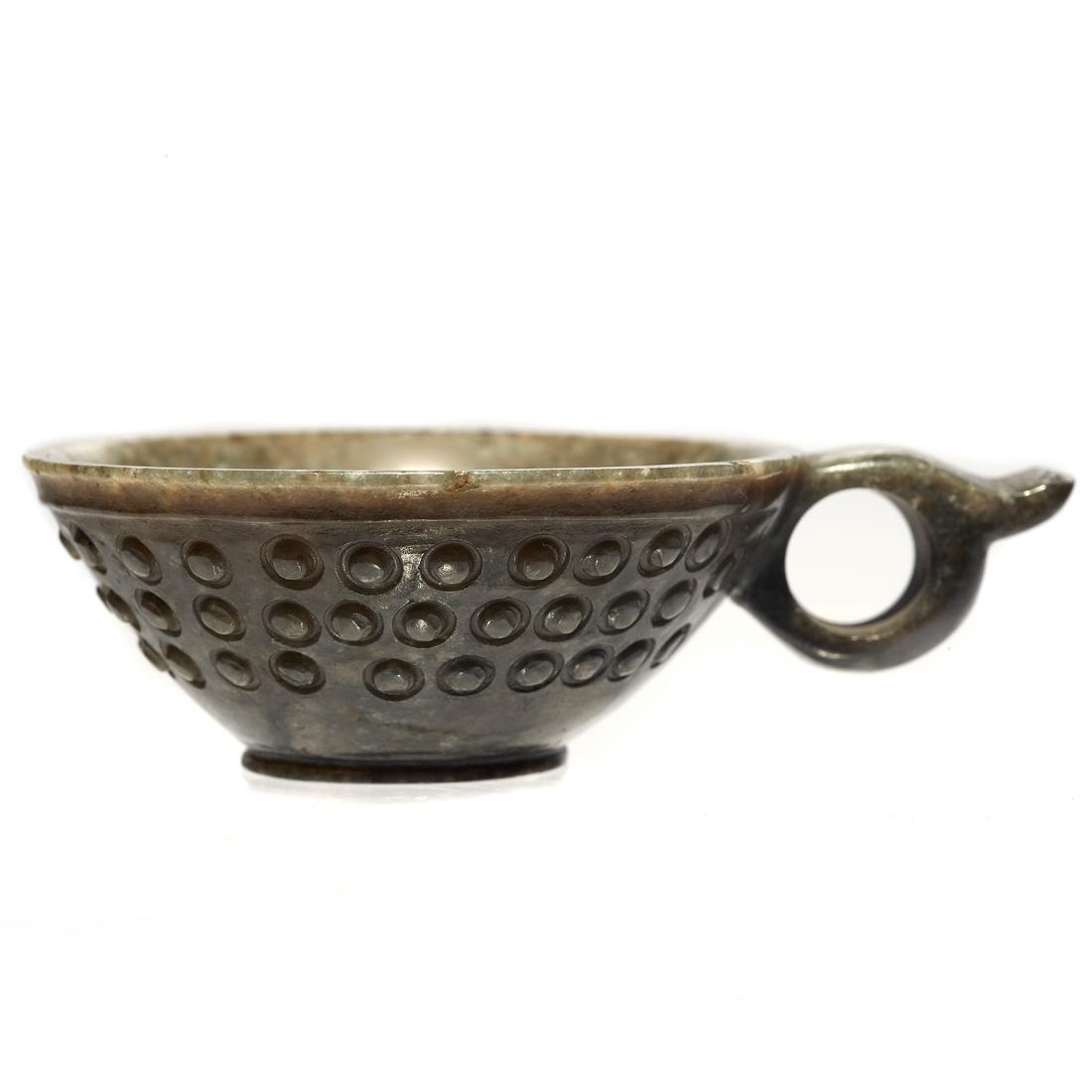 Chinese mottled jade libation cup (1 of 4)