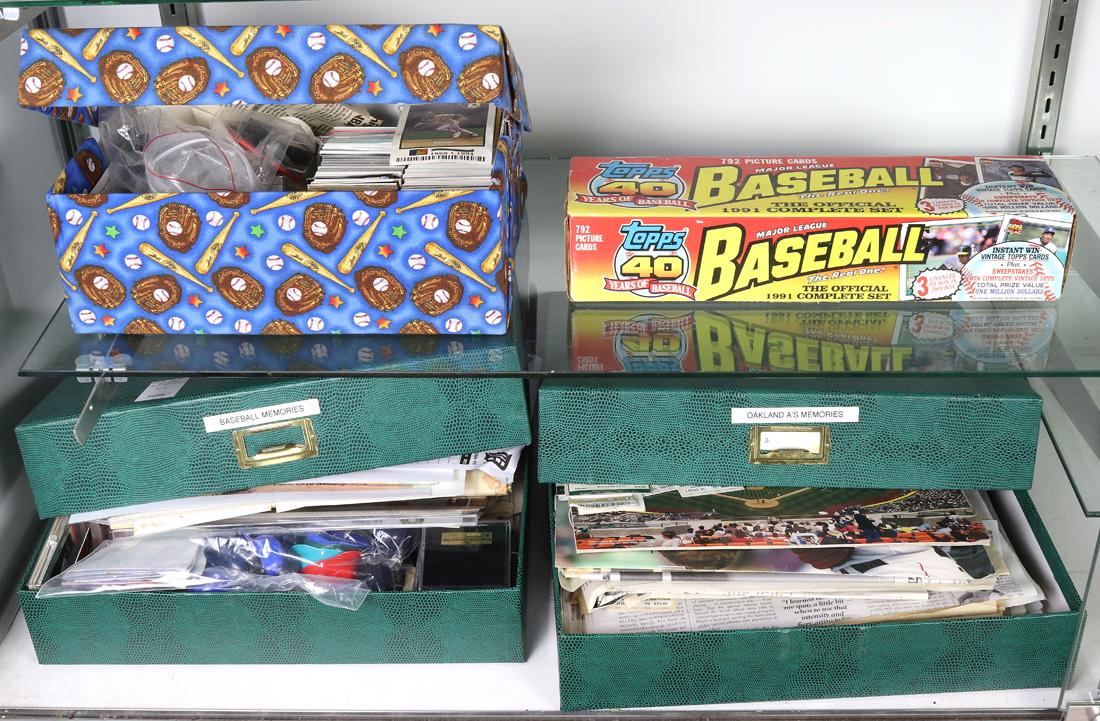 Two shelves of baseball memorabilia (1 of 1)