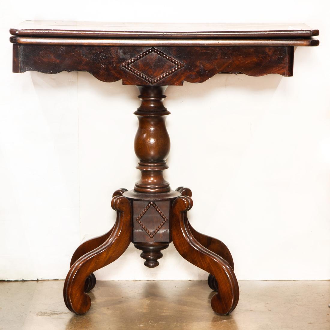 A rosewood flip top games table, 30"h x 30 (1 of 1)