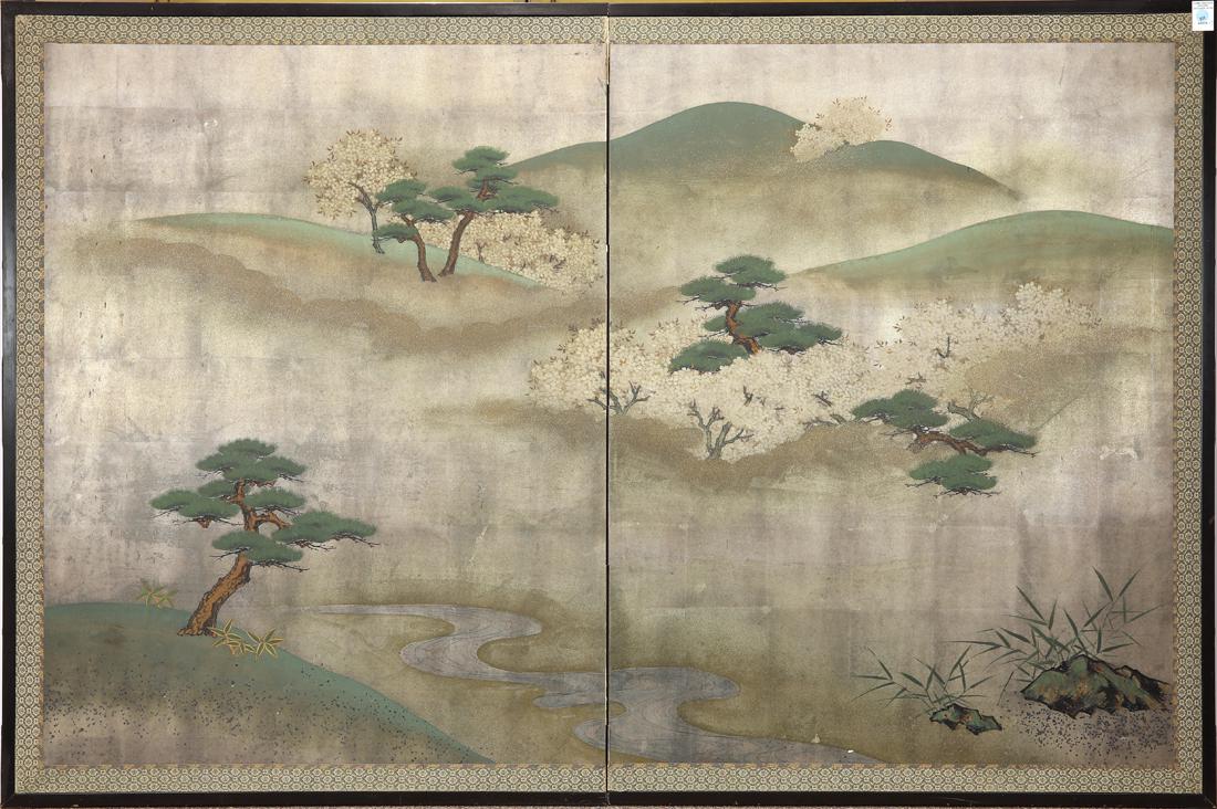 Japanese two-panel folding screen (1 of 1)