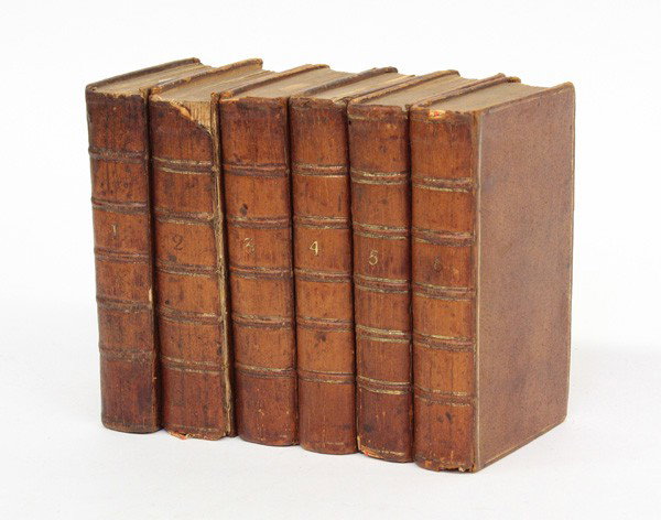 Books, Brookes, System of Natural History, 1763: (lot of 6) Books, six volumes, R. Brookes, The Natural History of Quadrupedes, including Amphibious Animals, Frogs and Lizards: with their Propeties and Uses in Medicine, MDCCLXIII (1763), printed for