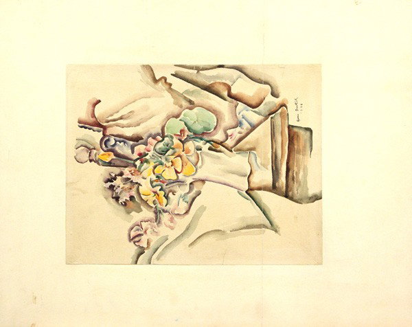 Drawings, Boris Deutsch, Figures, Landscapes: (lot of 10) Unframed works on paper, Abstracts, Portraits, Figures, and Landscapes, by Boris Deutsch (Californian, 1892-1978), most signed and dated, 1920s-1970s, largest overall: 25''h x 22''w