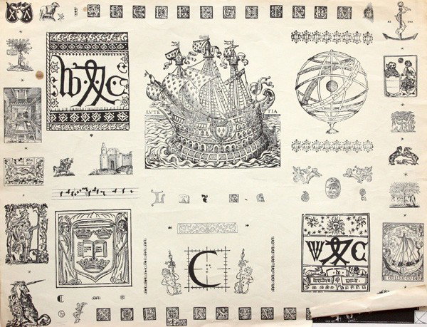Posters, Cody's Books Berkeley, ca. 1970: (Lot of 9) Unframed lithograph posters, including Illuminated Letters, Detail from Albrecht Durer Woodcut, published by Cody's Books Berkeley 1973, and ''In Praise of Whales,'' published by Lou Silva 