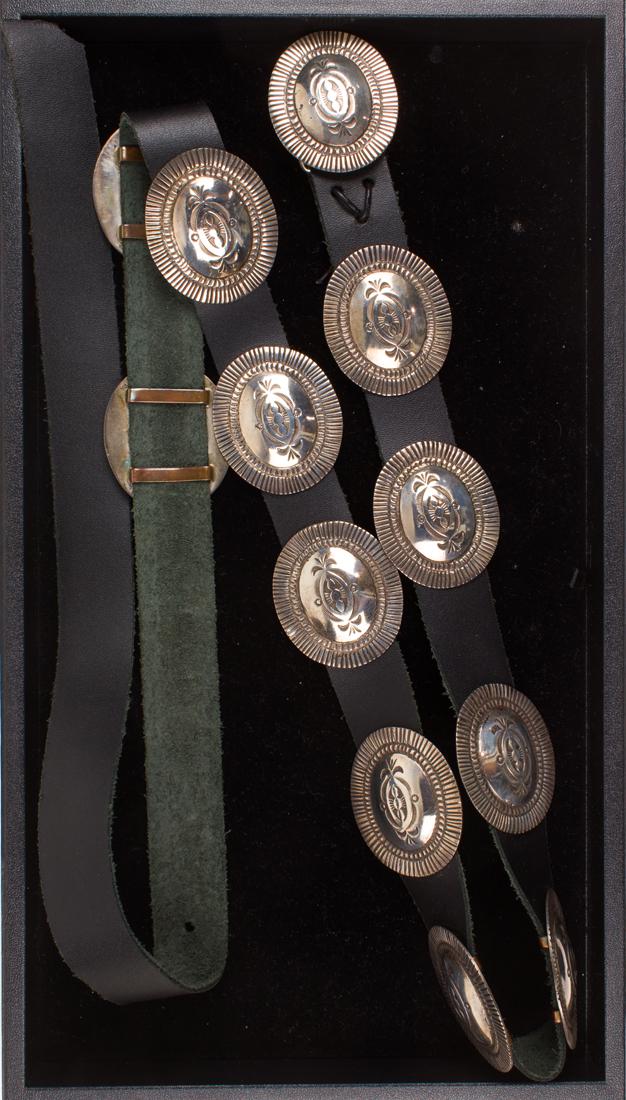 Native American Navajo Ted Castillo sterling concha belt= (1 of 3)