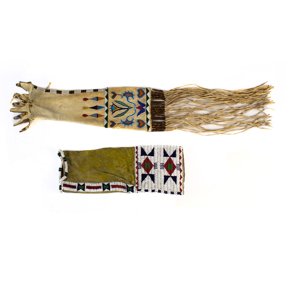 A (Lot of 2) Native American beaded arm coverings (1 of 2)
